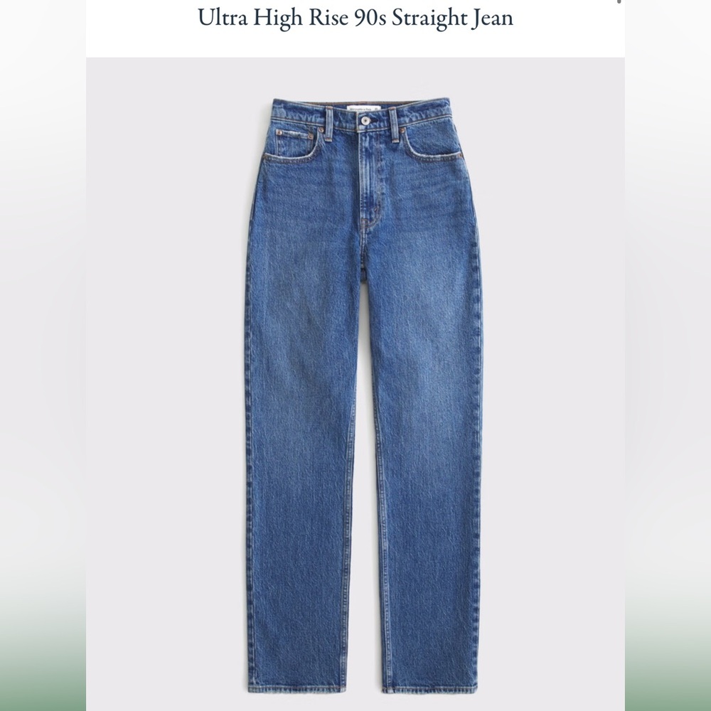 A&F The 90s Straight. Ultra High Rise with holes